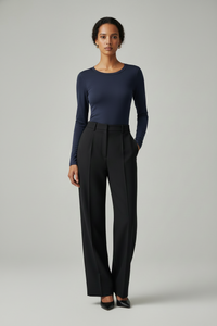 Smooth Crewneck Long Sleeve Bodysuit