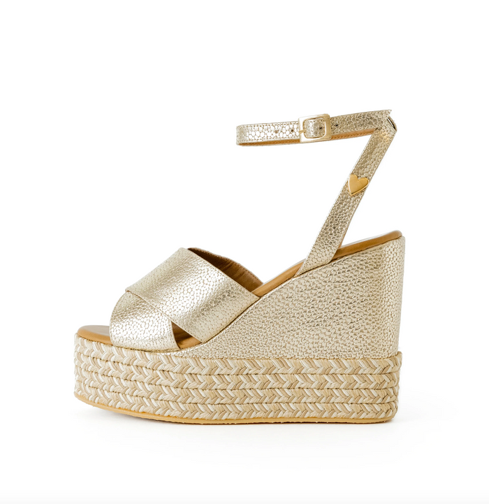 Masha Sandals Gold Leather- No Return or Exchange- FINAL SALE