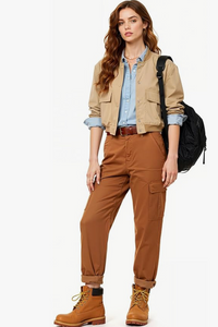 Short Cropped Jacket Women Button Down Long Sleeve Casual Varsity Jackets with Pockets