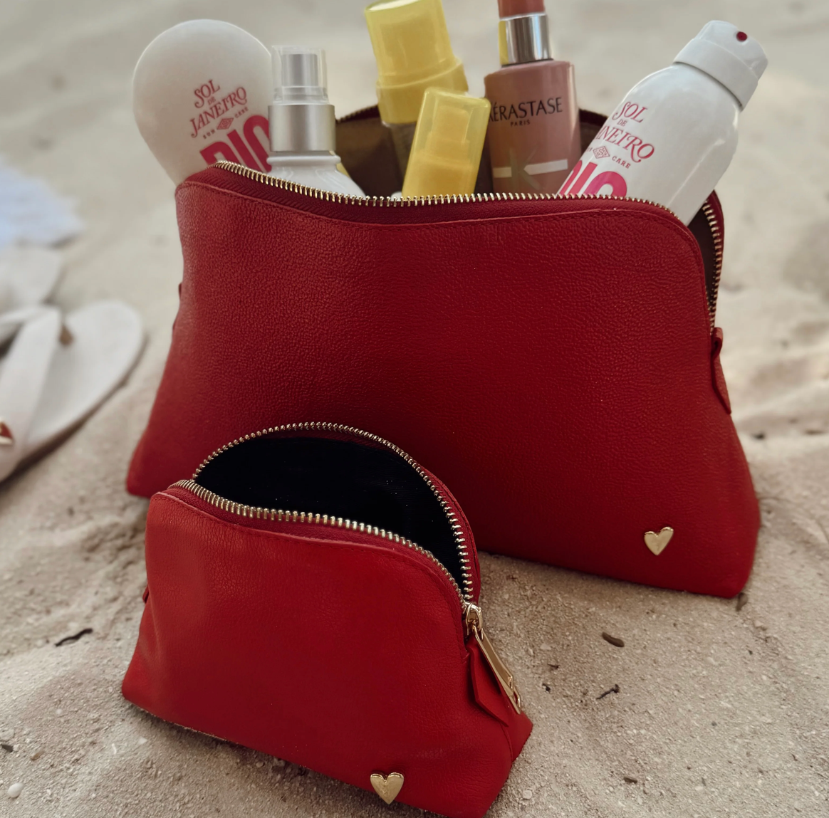 Cosmetic Bag Red- Small