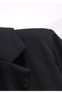 Blazer Pleated Dress With Genius Leatther Belt