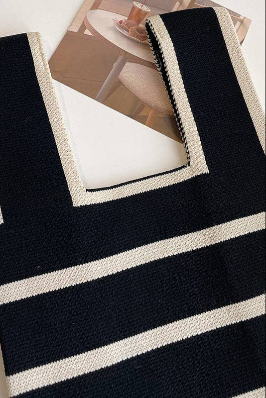Urban Contrast Color Striped Bags Accessories Handbags