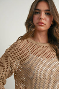 Long Sleeve See Through Top