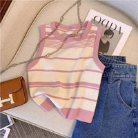 Knit Tank Top Sleeveless Vest