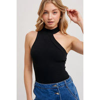 Ribbed Knit Cut Out Bodysuit