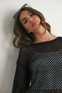 Long Sleeve See Through Top
