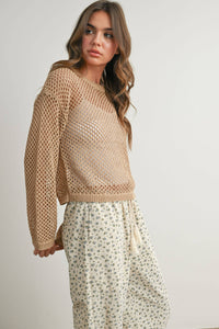 Long Sleeve See Through Top