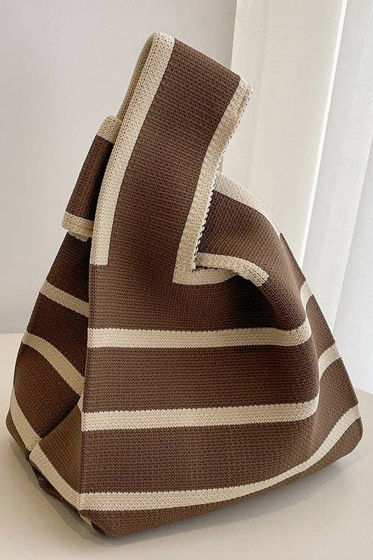 Urban Contrast Color Striped Bags Accessories Handbags