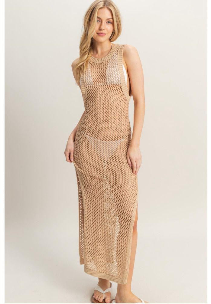 Knit Bodycon Cover-up | Beige