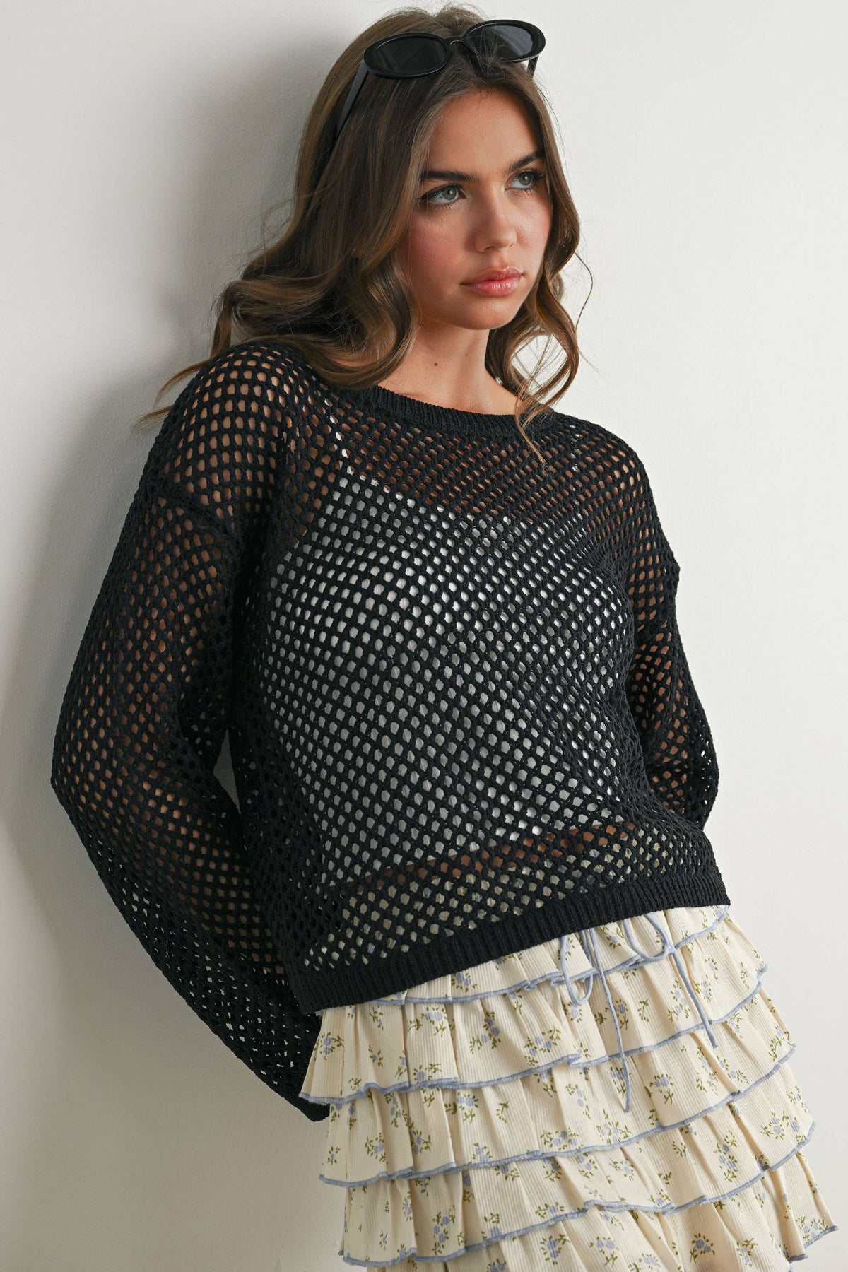 Long Sleeve See Through Top
