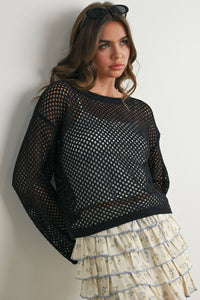 Long Sleeve See Through Top
