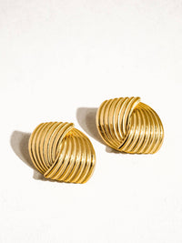 Gold Wavy Earrings