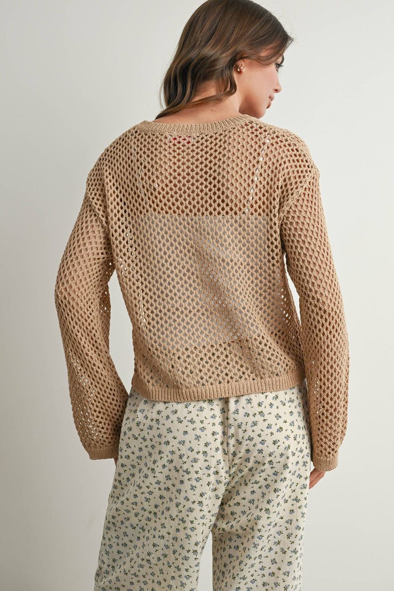 Long Sleeve See Through Top