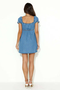 Denim Puff Sleeve Dress