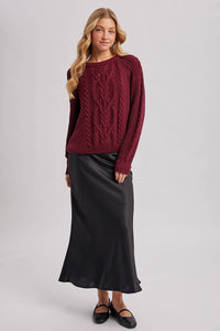 Satin Midi Skirt