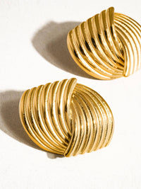 Gold Wavy Earrings