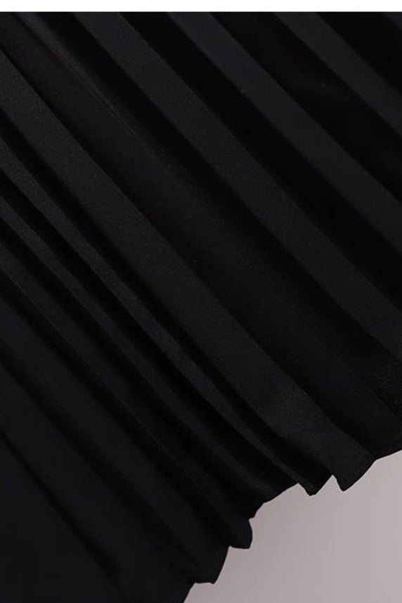 Blazer Pleated Dress With Genius Leatther Belt