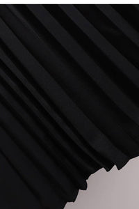 Blazer Pleated Dress With Genius Leatther Belt