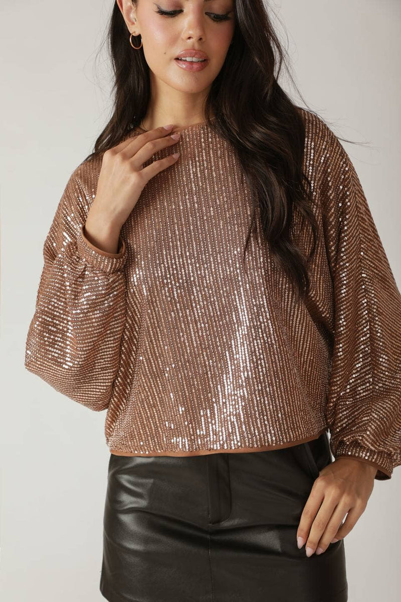 A sequin top