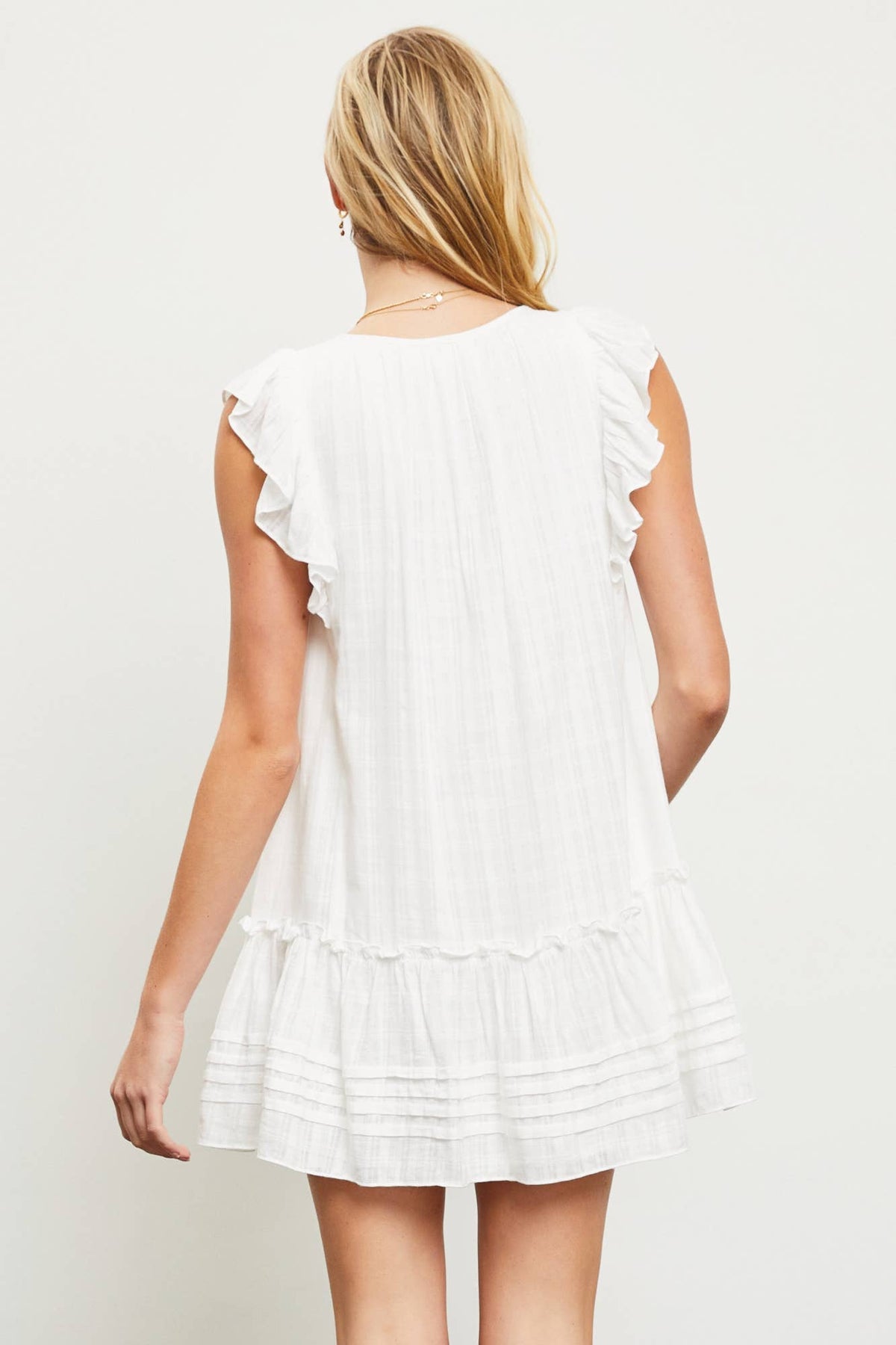 RUFFLE DETAIL TUNIC DRESS