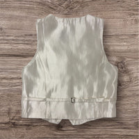 Solid Satin V Neck Vest